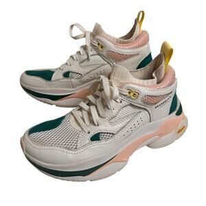 Brandblack Los Angeles Saga 130 Trainers Sneakers Pink Green Women's Sz 6 EUC